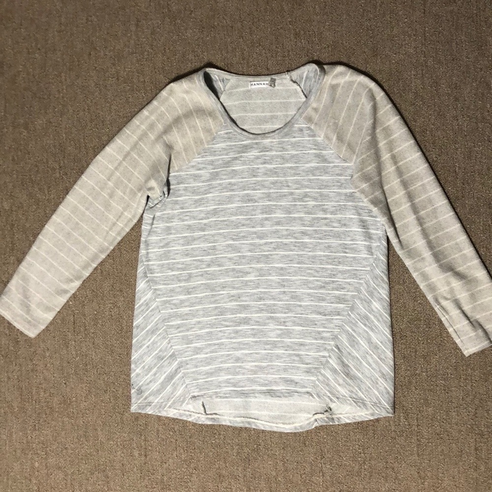 Two toned striped long sleeve